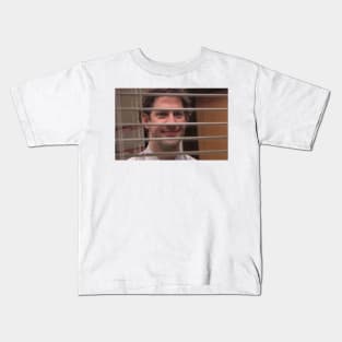 Jim Halpert Smiling Through Blinds Kids T-Shirt